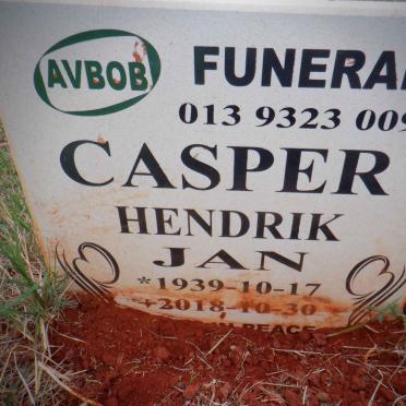 CASPER Hendrik Jan 1939-2018
