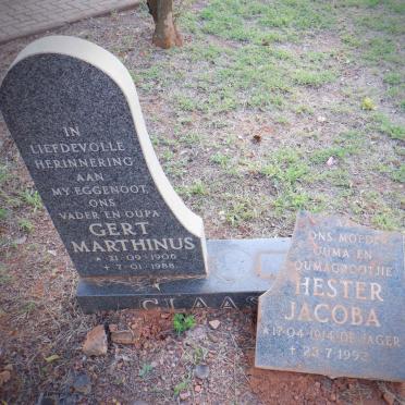 CLAASSEN Gert Marthinus 1906-1988 &amp; Hester Jacoba 1914-1993