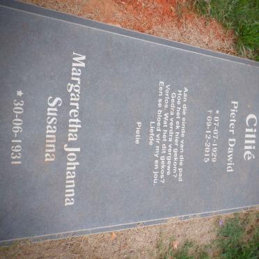 CILLIE Pieter Dawid 1929-2015 &amp; Margaretha Johanna Susanna 1931-