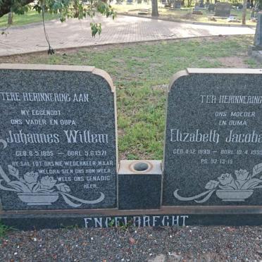 ENGELBRECHT Johannes Willem 1895-1971 &amp; Elizabeth Jacoba 1899-1995