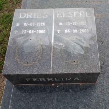 FERREIRA Dries 1923-2000 &amp; Elsebe 1927-2000