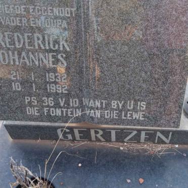 GERTZEN Frederick Johannes 1932-1992