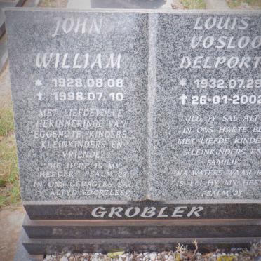 GROBLER John William 1928-1998 :: GROBLER Louis Vosloo Delport 1932-2002