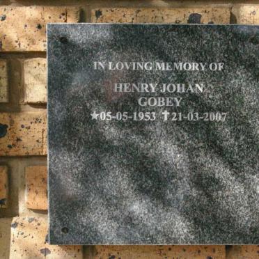 GOBEY Henry Johan 1953-2007