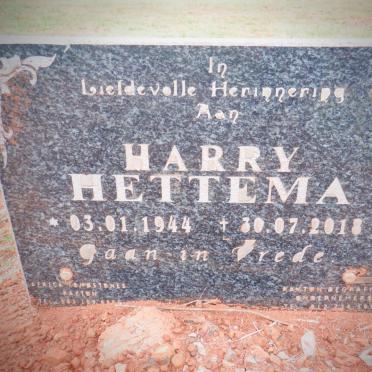 HETTEMA Harry 1944-2018