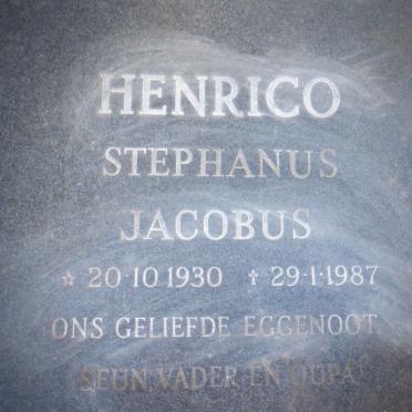 HENRICO Stephanus Jacobus 1930-1987