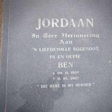 JORDAAN Ben 1939-2002