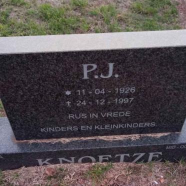 KNOETZE P.J. 1926-1997