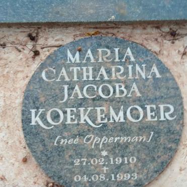 KOEKEMOER Maria Catharina Jacoba nee OPPERMAN 1910-1993