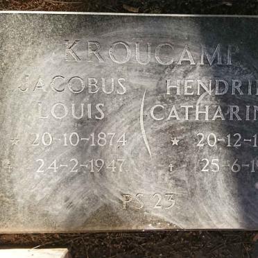 KROUCAMP Jacobus Louis 1874-1947 &amp; Henrina Catharina M. 1905-1980