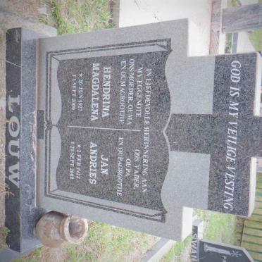 LOUW Jan Andries 1923-2008 &amp; Hendrina Magdalena 1927-2000