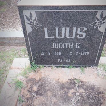 LUUS Judith C. 1909-1960
