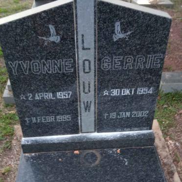LOUW Gerrie 1954-2002 &amp; Yvonne 1957-1995