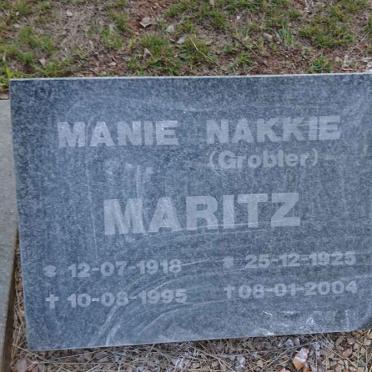 MARITZ Manie 1918-1995 &amp; Nakkie GROBLER 1925-2004