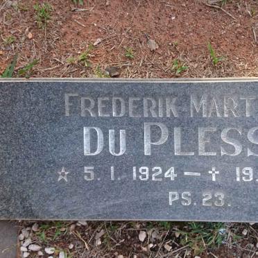 PLESSIS Frederik Marthinus, du 1924-1974
