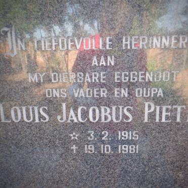 PREEZ Louis Jacobus Pieter, du 1915-1981