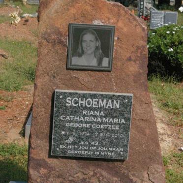 SCHOEMAN Riana Catharina Maria nee COETZEE 1974-2010