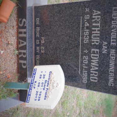 SHARP Arthur Edward 1935-1990 &amp; Gertrude Frieda 1939-2013