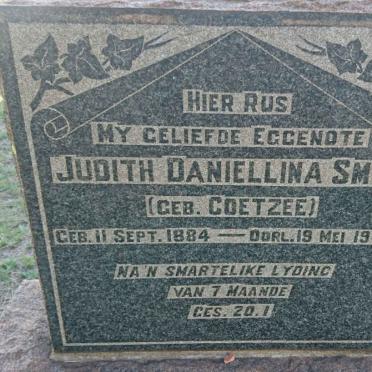 SMIT Judith Daniellina nee COETZEE 1884-1944