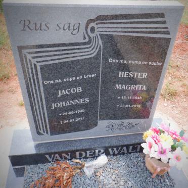 WALT Jacob Johannes, van der 1949-2011 &amp; Hester Magrita 1948-2019