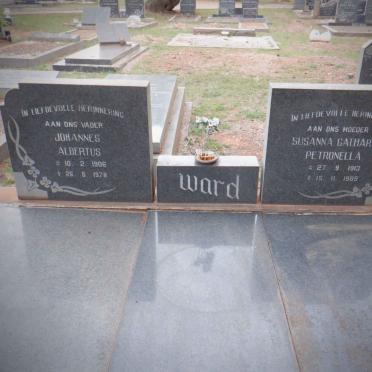 WARD Johannes Albertus 1906-1978 &amp; Susanna Catharina Petronella 1913-1989