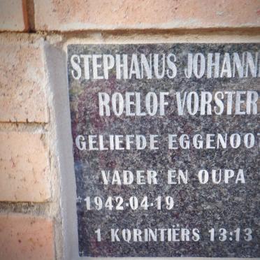 VORSTER Stephanus Johannes Roelof 1942-