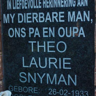 SNYMAN Theo Laurie 1933-2013