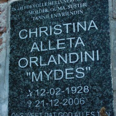 ORLANDINI Christina Alleta 1928-2006