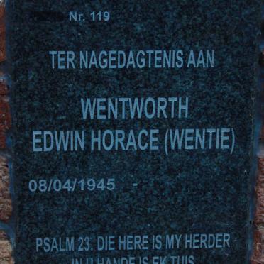 WENTWORTH Edwin Horace 1945-