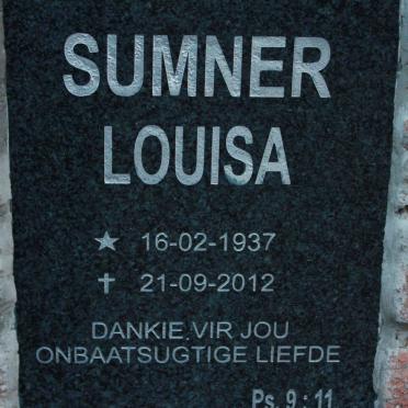 SUMNER Louisa 1937-2012