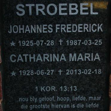 STROEBEL Johannes Frederick 1925-1987 &amp; Catharina Maria 1928-2013