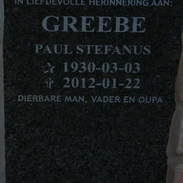 GREEBE Paul Stefanus 1930-2012