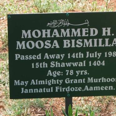 BISMILLA Mohammed H. Moosa -1984