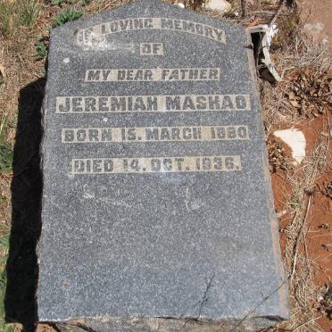 MASHAO Jeremiah 1880-1936