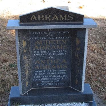 ABRAMS Audeen 1964-2001 :: ABRAMS Anthea 1986-2005