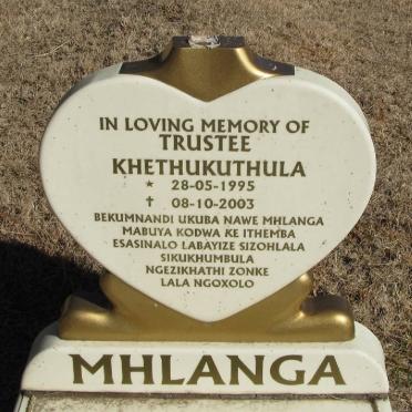 MHLANGA Trustee Khethukuthula 1995-2003