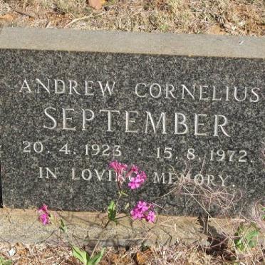 SEPTEMBER Andrew Cornelius 1923-1972