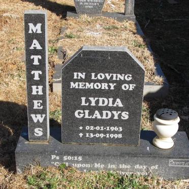 MATTHEWS Lydia Gladys 1963-1998