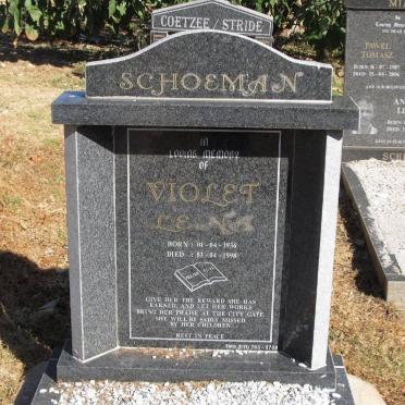 SCHOEMAN Violet Lena 1936-1998