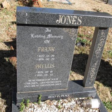 JONES Frank 1922-1976 &amp; Phyllis 1928-1995