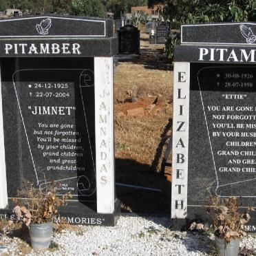 PITAMBER Thakor Jamnadas 1925-2004 &amp; Elizabeth Susan 1926-1998