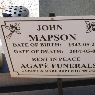 MAPSON John 1942-2007