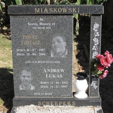 SCHEEPERS Andrew Lukas 1941-1997 :: SCHEEPERS Pawel Tomasz 1987-2006