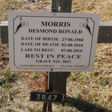 MORRIS Desmond Ronald 1960-2010