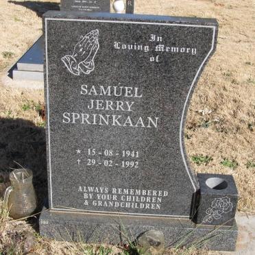 SPRINKAAN Samuel Jerry 1941-1992