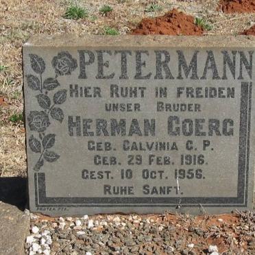 PETERMANN Herman Goerg 1916-1956