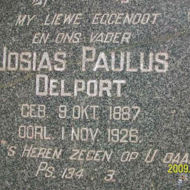 DELPORT Josias Paulus 1887-1926