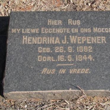 WEPENER Hendrina J. 1892-1944