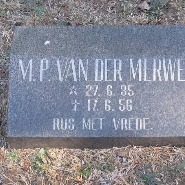 MERWE M.P., van der 1935-1956