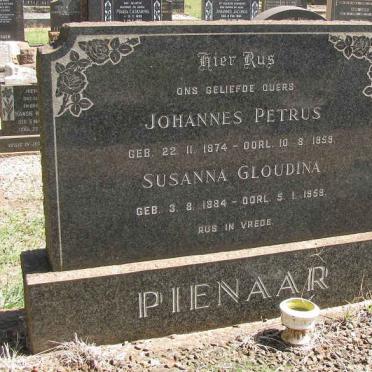 PIENAAR Johannes Petrus 1874-1959 &amp; Susanna Gloudina 1884-1858